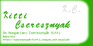 kitti cseresznyak business card