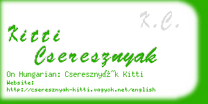 kitti cseresznyak business card